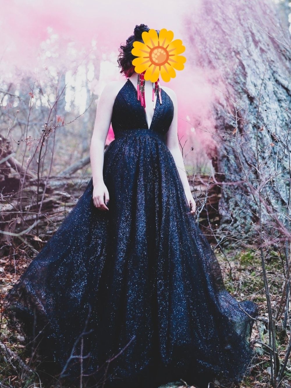 Black Sparkle Prom Gown
